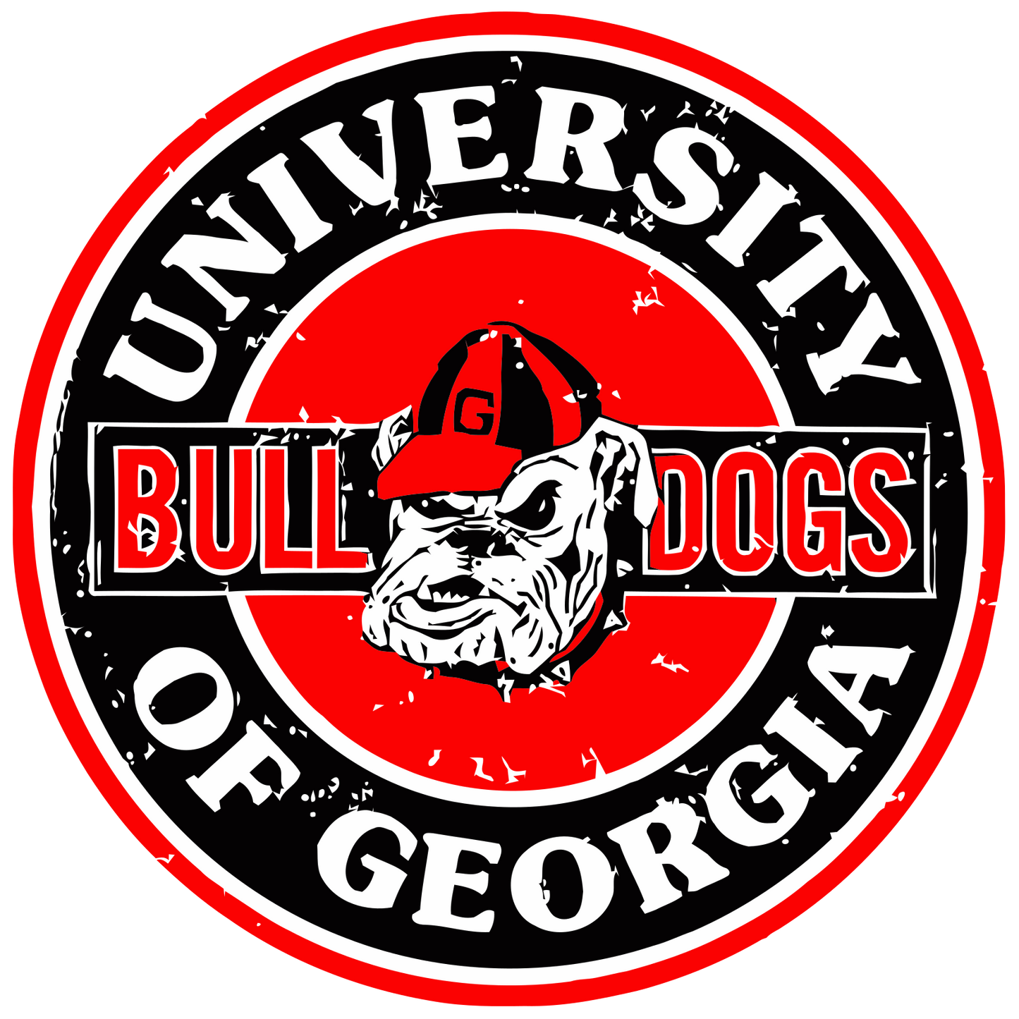 University of Georgia Bulldawgs round sign