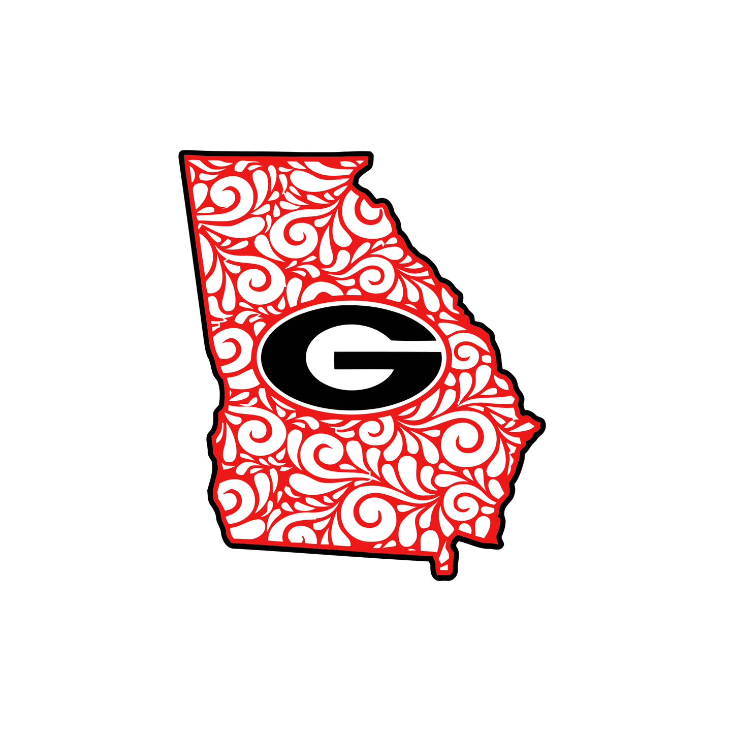 State of Georgia with swirls