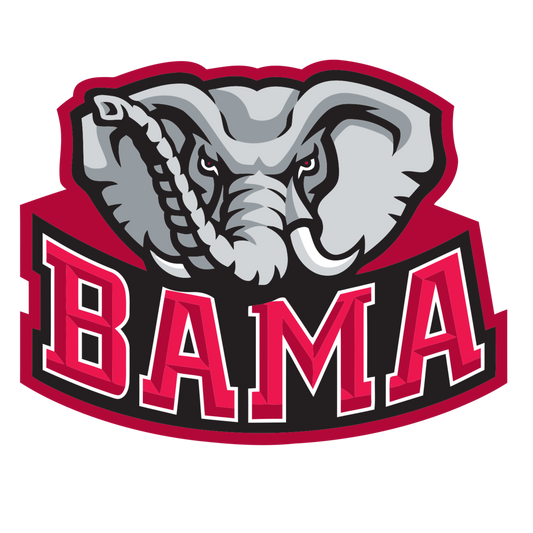 Bama curved logo with Elephant Head