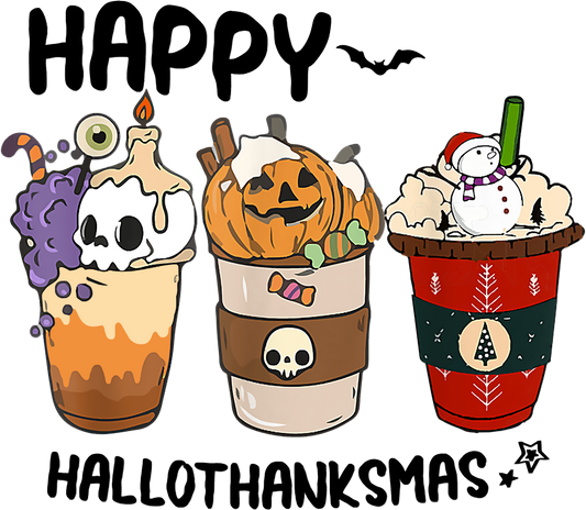 Skull,Pumpkin, Snowman