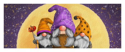 Three Gnomes in front of Moon